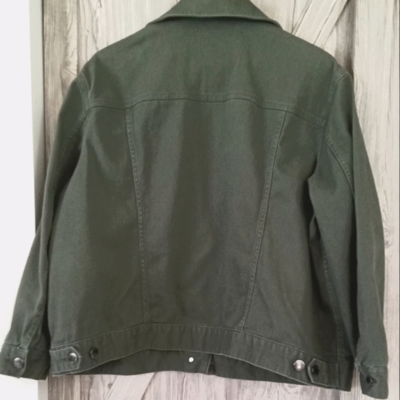 Joe Fresh Sage Green Cotton Jean Jacket 1X - Picture 2 of 6